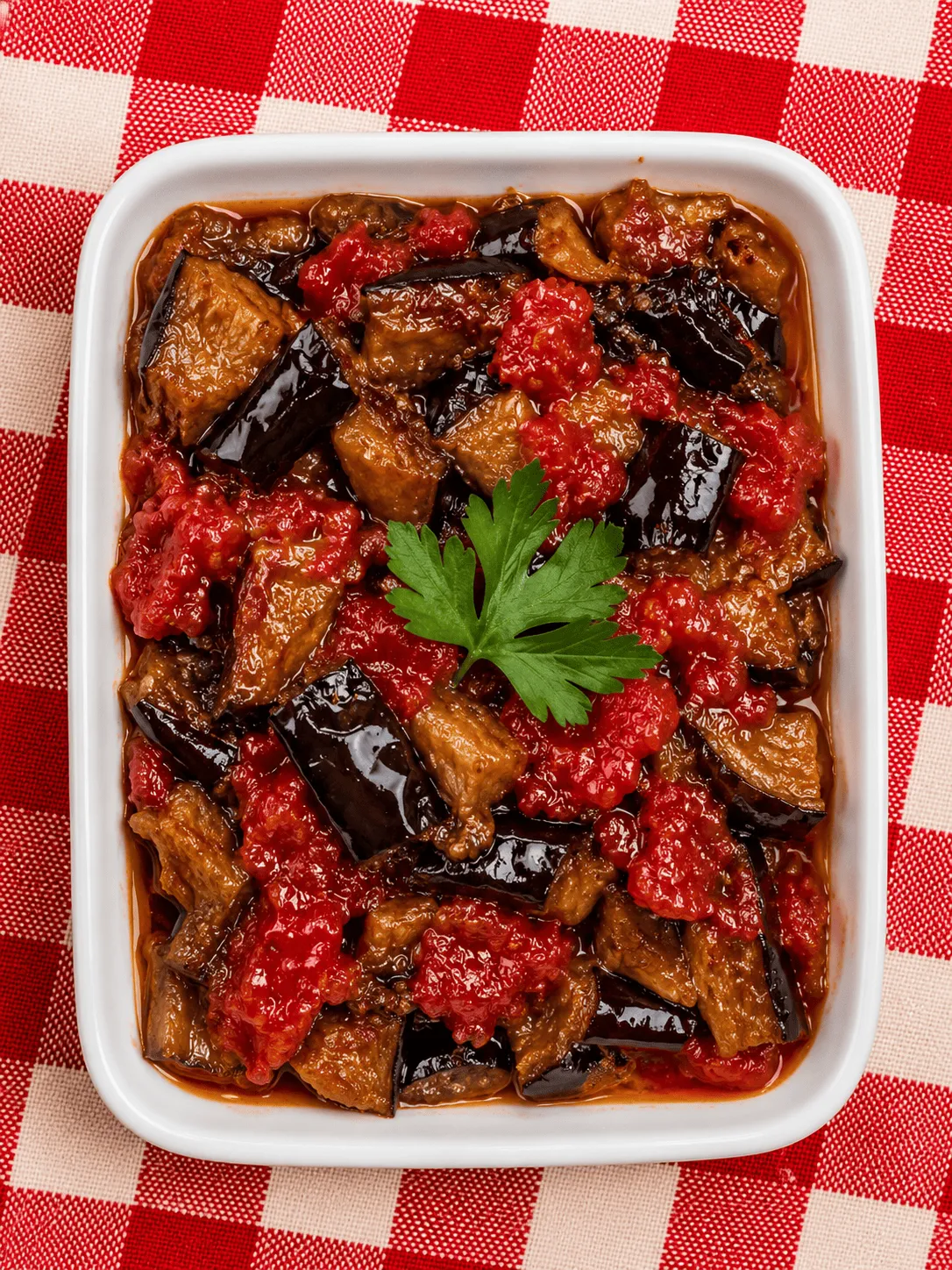 Auberginen in Sauce
